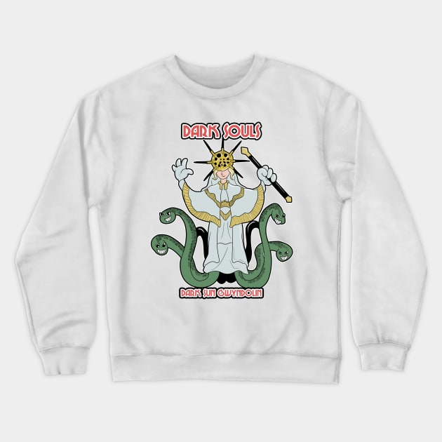 DARK SUN GWYNDOLIN IN CUPHEAD STYLE! Crewneck Sweatshirt by Mustakro